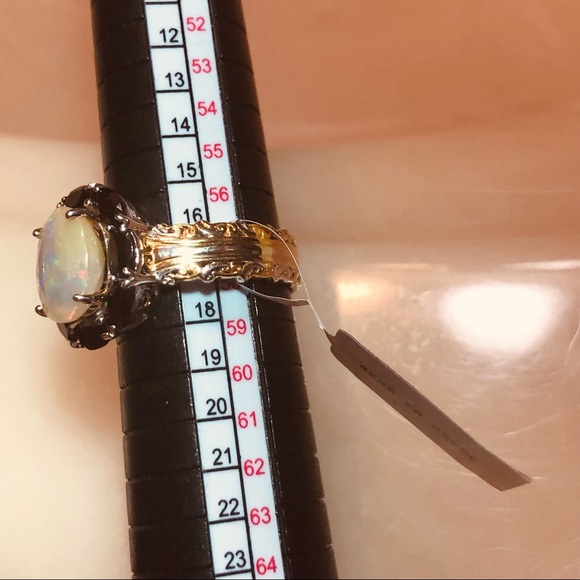 🌹NWT! Incredible Gems En Vogue Opal & Garnet Ring - Picture 13 of 16